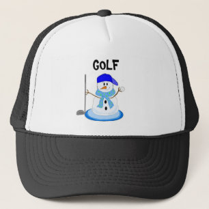 Gekke Golfing Snowman Trucker Pet