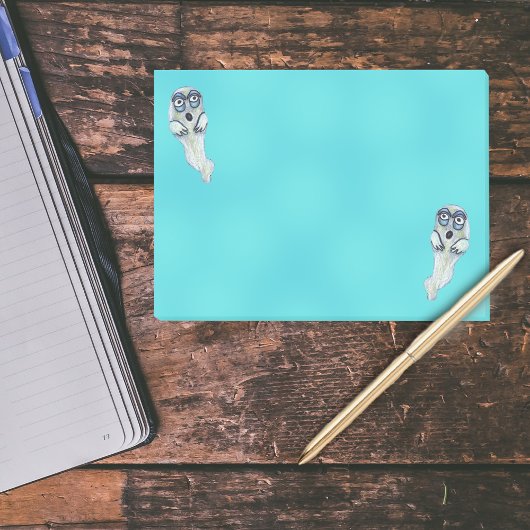 Gekke Goofy Cartoon Ghost Big Eyes Halloween Post-it® Notes