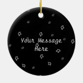 Gekke Goofy Cartoon Ghost Big Eyes Stars Keramisch Ornament (Achterkant)