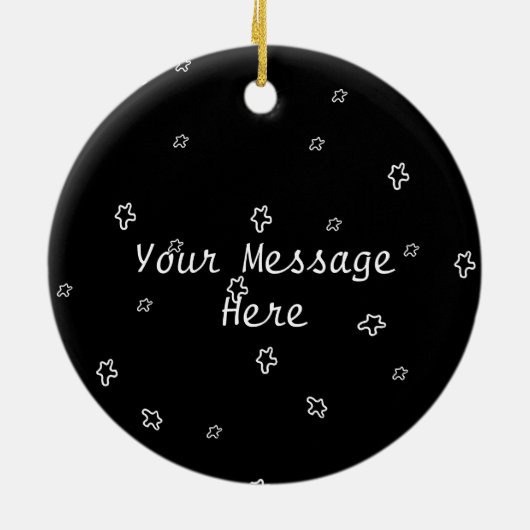 Gekke Goofy Cartoon Ghost Big Eyes Stars Keramisch Ornament (Achterkant)