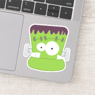 Gekke Goofy Frankenstein's Monster Face Sticker