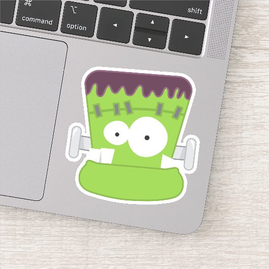 Gekke Goofy Frankenstein's Monster Face Sticker (Detail)