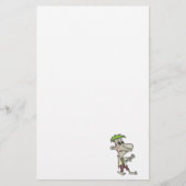 gekke goofy zombie cartoon briefpapier (Voorkant)