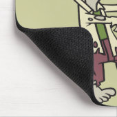 gekke goofy zombie cartoon muismat (Hoek)