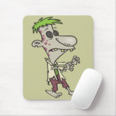 gekke goofy zombie cartoon muismat (Met muis)