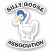 Gekke Goose Association Grappige Waterdichte Stick Sticker (Voorkant)
