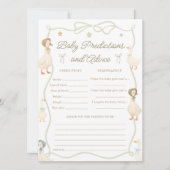 Gekke Goose Baby shower Baby voorspellingen Game K Kaart (Voorkant)
