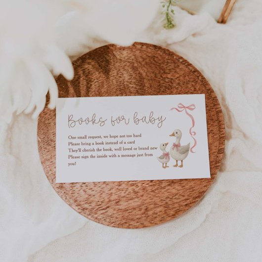 Gekke Goose Baby shower Boeken voor Baby Informatiekaartje