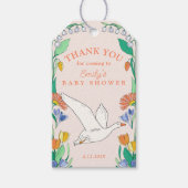 Gekke Goose Baby shower Dank je wel Cadeaulabel (Voorkant)