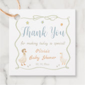 Gekke Goose Baby shower Dank u Bedankjes Labels (Voorkant)