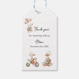 Gekke Goose Baby shower dank u gunst Cadeaulabel