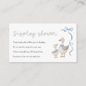 Gekke Goose Baby shower Display Shower Informatiekaartje (Voorkant)
