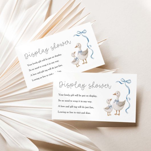 Gekke Goose Baby shower Display Shower Informatiekaartje