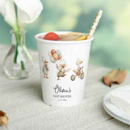 Gekke Goose Baby shower gepersonaliseerde papieren Bekers