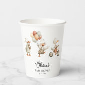 Gekke Goose Baby shower gepersonaliseerde papieren Papieren Bekers (Achterkant)