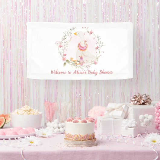 Gekke Goose Baby shower Girl Banner (Feest)
