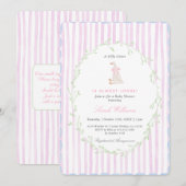 Gekke Goose Baby shower Girl Kaart (Voorkant / Achterkant)