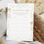 Gekke Goose Baby shower Hoe oud waren ze spel Kaart
