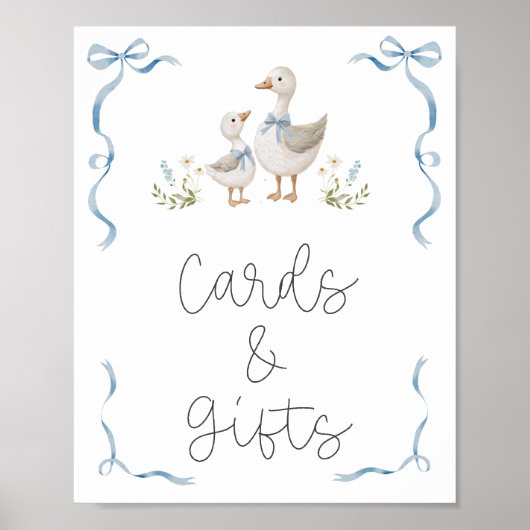 Gekke Goose Baby shower Kaarten en geschenken Poster (Voorkant)