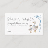 Gekke Goose Baby shower Luier Raffle Informatiekaartje (Voorkant)