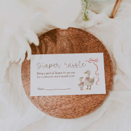 Gekke Goose Baby shower Luier Raffle Informatiekaartje