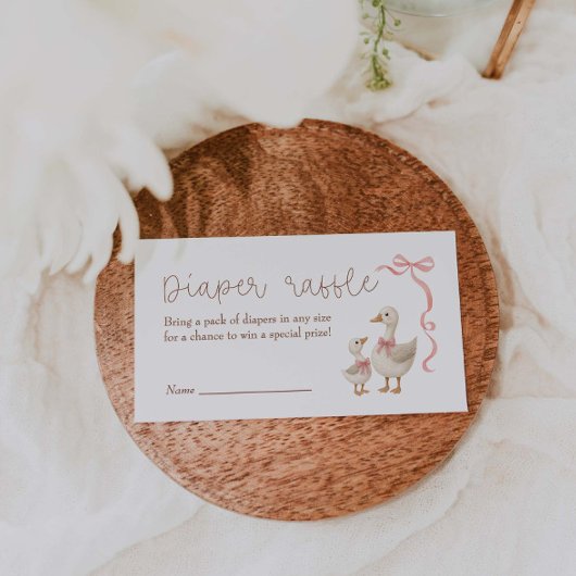 Gekke Goose Baby shower Luier Raffle Informatiekaartje
