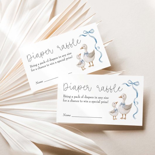 Gekke Goose Baby shower Luier Raffle Informatiekaartje