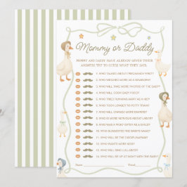 Gekke Goose Baby shower Mama of Daddy Game Kaart