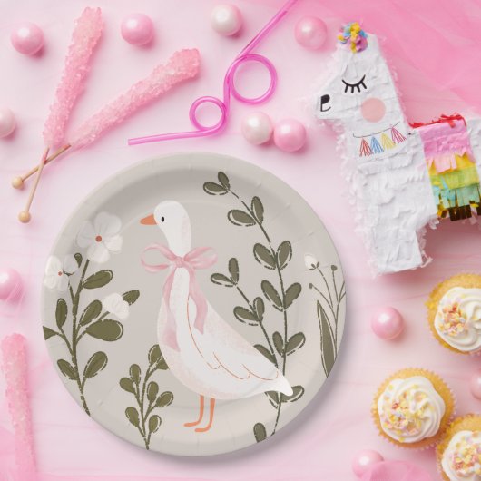 Gekke Goose Baby shower Papier Borden Papieren Bordje (Feest)