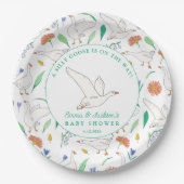 Gekke Goose Baby shower Party Papieren Bordje (Voorkant)