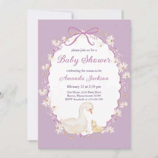 Gekke Goose Baby shower Uitnodiging (Voorkant)