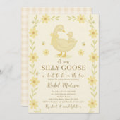 Gekke Goose Baby shower Uitnodiging (Voorkant / Achterkant)