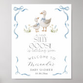 Gekke Goose Baby shower Welkom Poster (Voorkant)