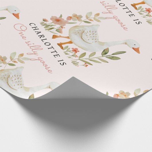 Gekke Goose Birthday Wrapping Paper Cadeaupapier (Hoek)