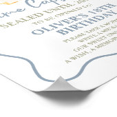 Gekke Goose Blauw Groen 1e Verjaardag Time Capsule Poster (Hoek)