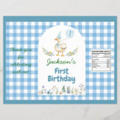 Gekke Goose Blue Balloon Verjaardag Chip Bag Wrapp Flyer (Voorkant)