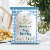 Gekke Goose Blue Balloon Verjaardag Chip Bag Wrapp Flyer
