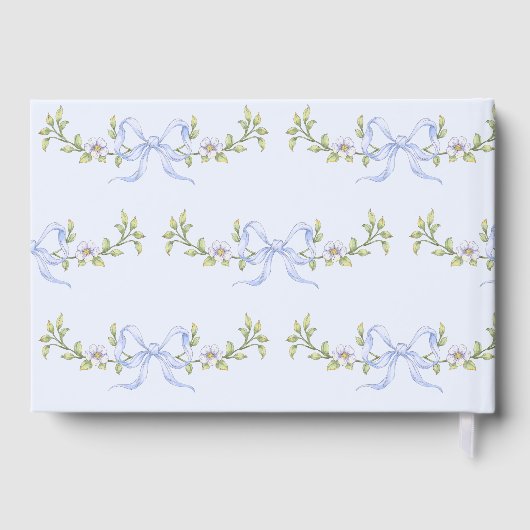 Gekke Goose Blue Bow Baby shower Gastenboek (Achterkant)