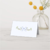 Gekke Goose Blue Bow Baby shower Plaatskaartje (Achterkant)