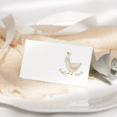 Gekke Goose Blue Bow Baby shower Plaatskaartje