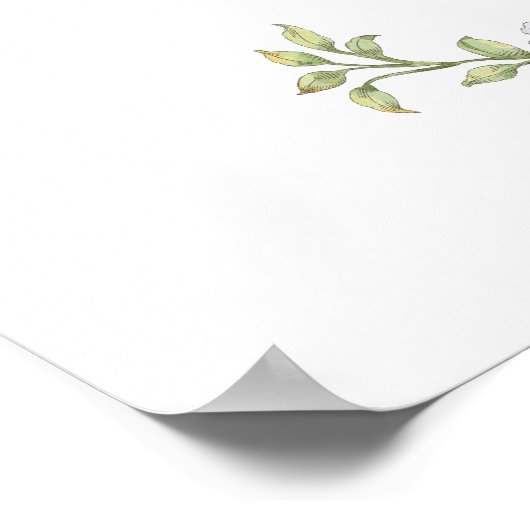 Gekke Goose Blue Bow Baby Shower Welkom Poster (Hoek)