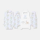 Gekke Goose Blue Bow babyshower Bedankdoosjes (Uitgevouwen)