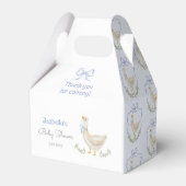 Gekke Goose Blue Bow babyshower Bedankdoosjes (Voorkant Zijde)
