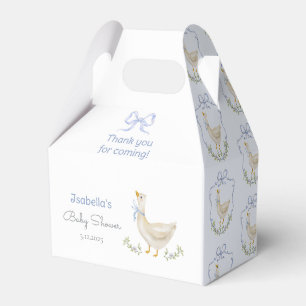 Gekke Goose Blue Bow babyshower Bedankdoosjes