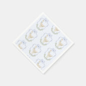 Gekke Goose Blue Bow Crest  baby shower Servet (Hoek)