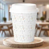 Gekke Goose Blue Bow Floral Baby shower Papieren Bekers