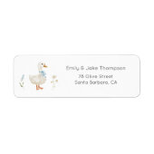 Gekke Goose Blue Bow Retour Adres Label (Voorkant)