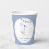 Gekke Goose Blue Boy Verjaardagsfeestje Papieren Bekers (Voorkant)