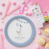 Gekke Goose Blue Boy Verjaardagsfeestje Papieren Bordje (Feest)