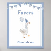 Gekke Goose Blue Boy Verjaardagsgunsten Poster (Voorkant)